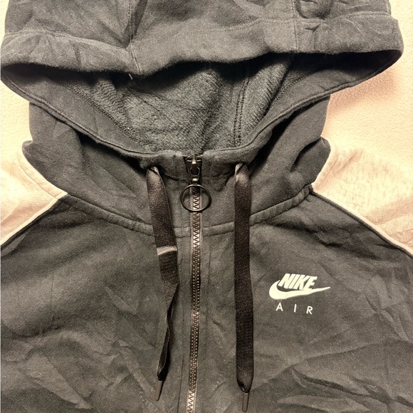 Nike Air Black and White Zip up Hoodie - Picture 2 of 7